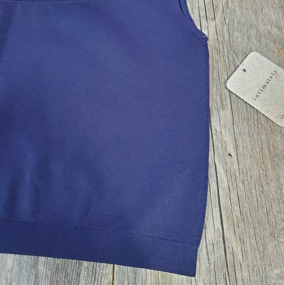 NWT Free People Navy Crop Tank Sz M/L - Picture 2 of 5